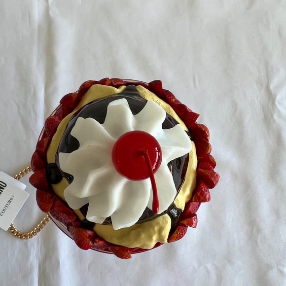 SS22 Moschino Couture Jeremy Scott Diner Red Ice Cream Sundae Crossbody Bag - Picture 6 of 16